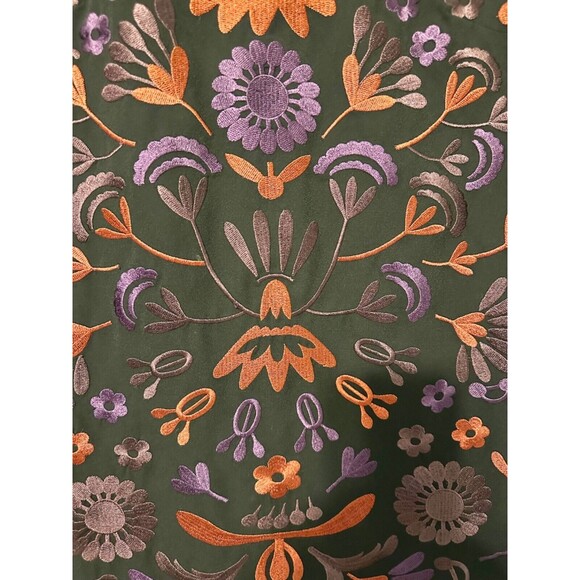 Cynthia Rowley Black Midi Palm Leaves Soft Fabric‎ Sleeveless Lined Dress Sz 8 - Picture 5 of 12